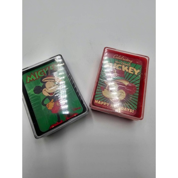 Disney's Mickey Mouse Celebrating the Holidays Mini Deck of Cards Vintage NEW - Picture 1 of 2